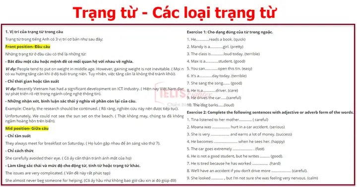 Trạng Từ (adverb) Là Gì? Chức Năng, Cách Dùng Và Các Loại Phổ Biến Trạng Từ (adverb) Là Gì? Chức Năng, Cách Dùng Và Các Loại Phổ Biến
