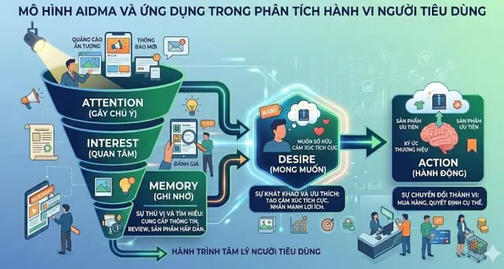 Aidma Là Gì? Giải Thích Mô Hình Hành Vi Khách Hàng Và Ứng Dụng Thực Tế