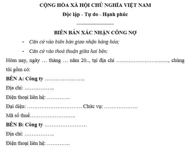 Biên Bản Xác Nhận Công Nợ Là Gì? Hướng Dẫn Lập Mẫu Chuẩn Pháp Lý & Lưu Ý Quan Trọng