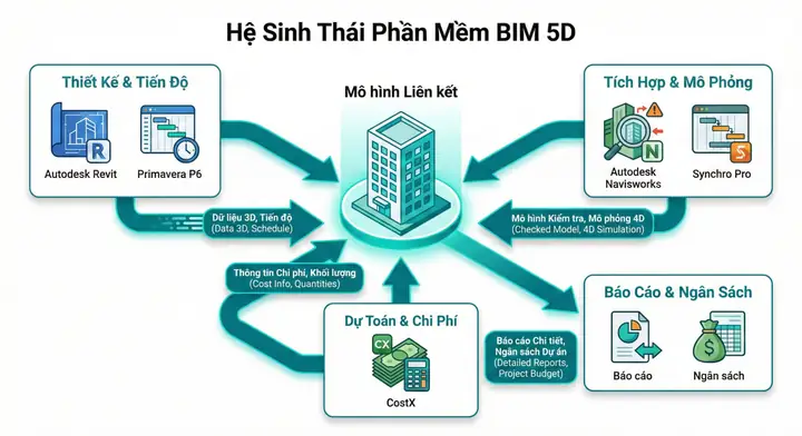 BIM 5D Là Gì? Khái Niệm, Lợi Ích Và Quy Trình Ứng Dụng Trong Quản Lý Chi Phí Xây Dựng