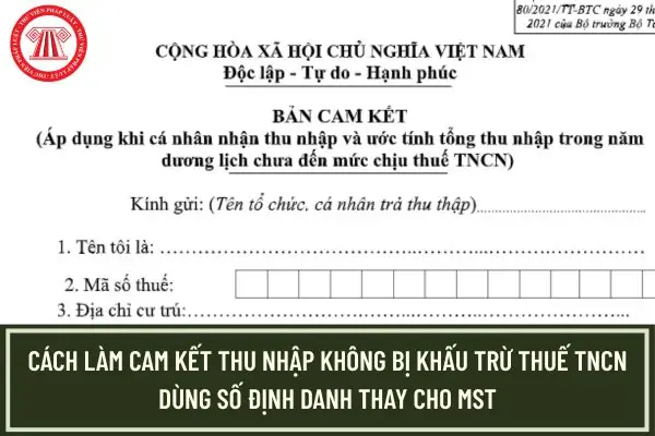 Cam Kết Thu Nhập Là Gì? Hướng Dẫn Chi Tiết Thủ Tục Và Điều Kiện Mẫu 08/CK-TNCN